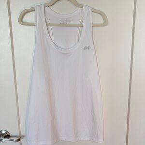 Under Armour White Women's Racerback Performance Tank. Large